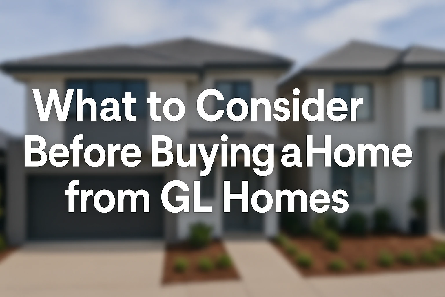 What to Consider Before Buying a Home from GL Homes